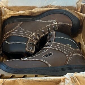Keen Men's Dark Brown Leather Boots